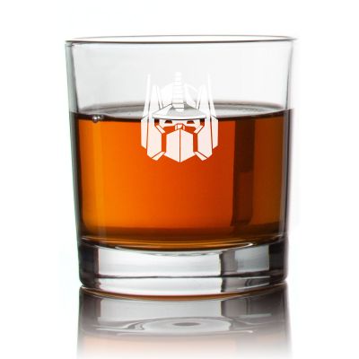 Engraved Optimus Prime Rocks Glass - Personalized Whiskey Glasses - Man Cave Gift Ideas - Gifts For Him - 2pcs