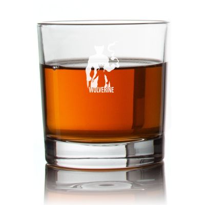 Engraved Wolverine Rocks Glass - Personalized Whiskey Glasses - Man Cave Gift Ideas - Gifts For Him - 2pcs