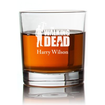 Engraved Daryl Dixon Walking Dead Rocks Glass - Personalized Whiskey Glasses - Man Cave Gift Ideas - Gifts For Him - 2pcs