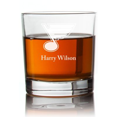 Engraved Hockey St. Louis Blues Rocks Glass - Personalized Whiskey Glasses - Man Cave Gift Ideas - Gifts For Him - Sports Fanatic Gifts - 2pcs