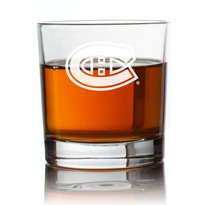 Engraved Hockey Canadiens Rocks Glass - Personalized Whiskey Glasses - Man Cave Gift Ideas - Gifts For Him - Sports Fanatic Gifts - 2pcs