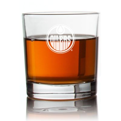 Engraved Hockey Edmonton Oilers Rocks Glass - Personalized Whiskey Glasses - Man Cave Gift Ideas - Gifts For Him - Sports Fanatic Gifts - 2pcs