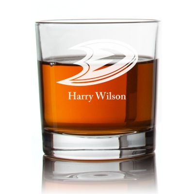 Engraved Hockey Anaheim Ducks Rocks Glass - Personalized Whiskey Glasses - Man Cave Gift Ideas - Gifts For Him - Sports Fanatic Gifts - 2pcs