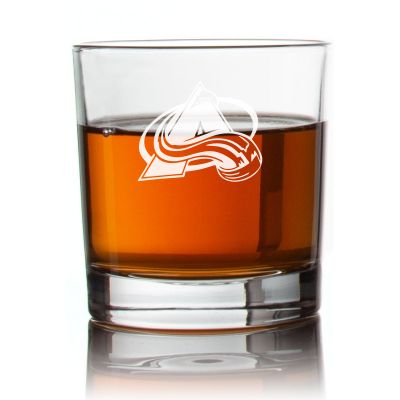Engraved Hockey Colorado Avalanche Emblem Rocks Glass - Personalized Whiskey Glasses - Man Cave Gift Ideas - Gifts For Him - Sports Fanatic Gifts - 2pcs