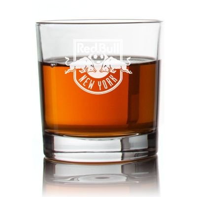 Engraved Red Bull Soccer Rocks Glass - Personalized Whiskey Glasses - Man Cave Gift Ideas - Gifts For Him - 2pcs