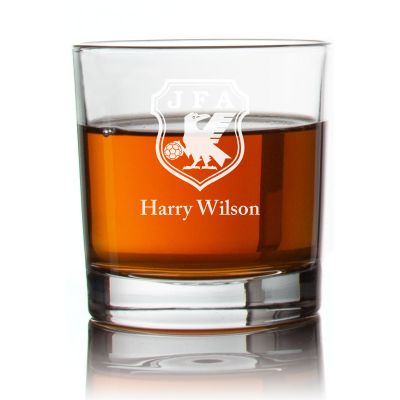 Engraved JFA Japan Football Association Rocks Glass - Personalized Whiskey Glasses - Man Cave Gift Ideas - Gifts For Him - 2pcs