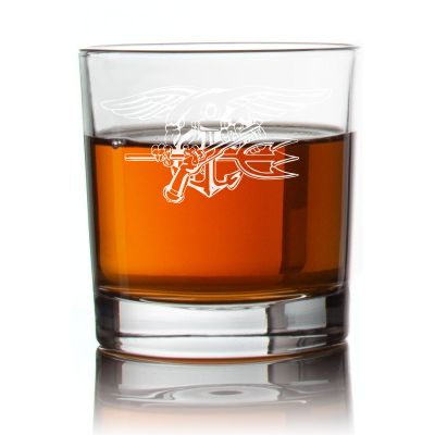 Engraved Navy SEALS Rocks Glass - Personalized Whiskey Glasses - Man Cave Gift Ideas - Gifts For Him - 2pcs