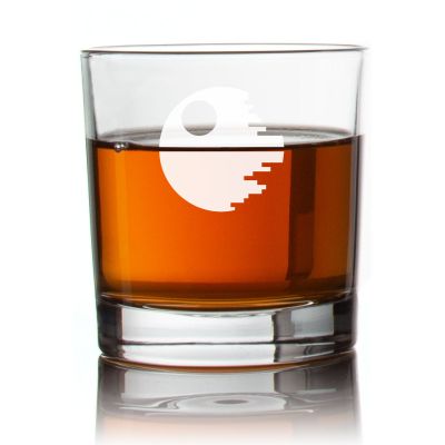 Engraved Death Star Rocks Glass - Personalized Whiskey Glasses - Man Cave Gift Ideas - Gifts For Him - 2pcs