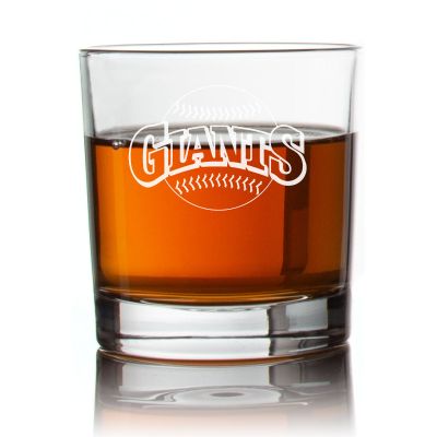 Engraved Giants Rocks Glass - Personalized Whiskey Glasses - Man Cave Gift Ideas - Gifts For Him - Baseball Fanatics - 2pcs