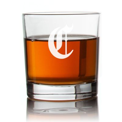 Engraved Cincinnati Reds Vintage C Rocks Glass - Personalized Whiskey Glasses - Man Cave Gift Ideas - Gifts For Him - Baseball Fanatics - 2pcs