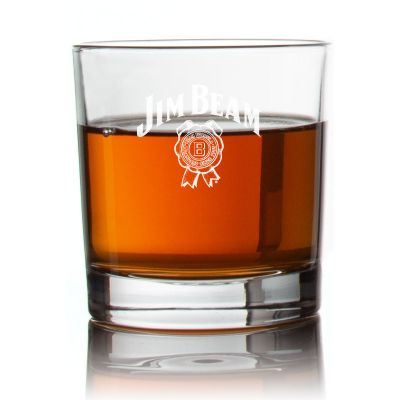 Engraved Jim Beam Rocks Glass - Personalized Whiskey Glasses - Man Cave Gift Ideas - Gifts For Him - 2pcs