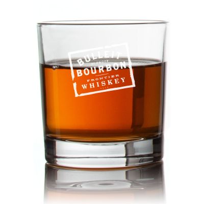 Engraved Bulleit Bourbon Rocks Glass - Personalized Whiskey Glasses - Man Cave Gift Ideas - Gifts For Him - 2pcs