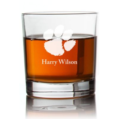 Engraved The Clemson Tigers Rocks Glass - Personalized Whiskey Glasses - Man Cave Gift Ideas - Gifts For Him - 2pcs