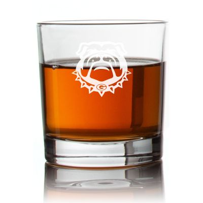 Engraved Georgia Bulldogs Rocks Glass - Personalized Whiskey Glasses - Man Cave Gift Ideas - Gifts For Him - 2pcs
