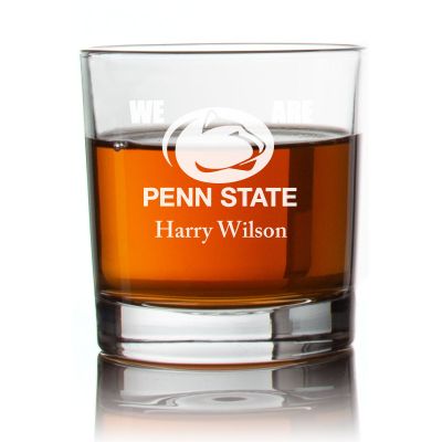 Engraved We Are Penn State Rocks Glass - Personalized Whiskey Glasses - Man Cave Gift Ideas - Gifts For Him - 2pcs