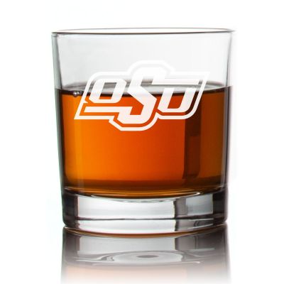 Engraved Oklahoma State Cowboys Football Rocks Glass - Personalized Whiskey Glasses - Man Cave Gift Ideas - Gifts For Him - Football Fanatic - 2pcs