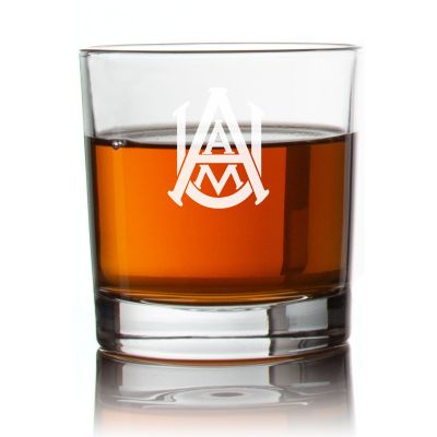 Engraved Alabama A&M Bulldogs Football Rocks Glass - Personalized Whiskey Glasses - Man Cave Gift Ideas - Gifts For Him - Football Fanatic - 2pcs