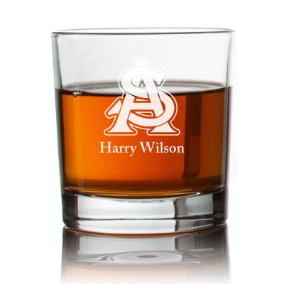 Engraved Arizona State Football Rocks Glass - Personalized Whiskey Glasses - Man Cave Gift Ideas - Gifts For Him - Football Fanatic - 2pcs