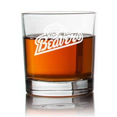 Engraved Bemidji State Beavers Football Rocks Glass - Personalized Whiskey Glasses - Man Cave Gift Ideas - Gifts For Him - Football Fanatic - 2pcs