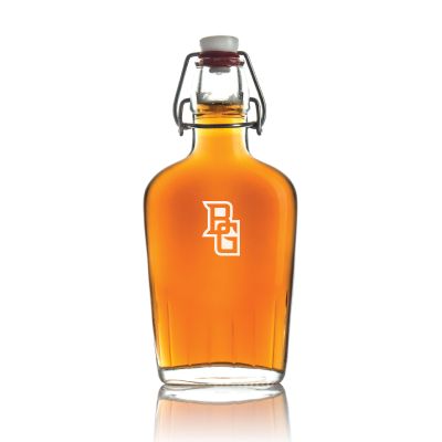 Personalized Bowling Green Falcons Initials Football Flask - Football Fanatic Gift Ideas - Personalized Whiskey Flask 