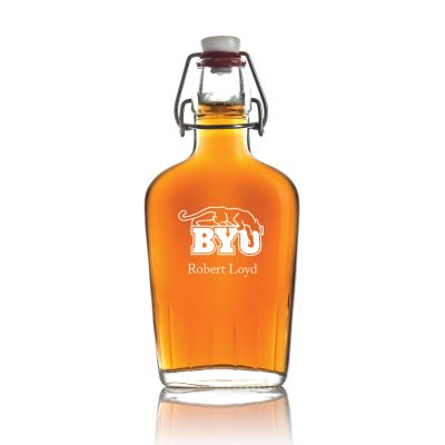 Personalized Brigham Young Cougars Football Flask - Football Fanatic Gift Ideas - Personalized Whiskey Flask 