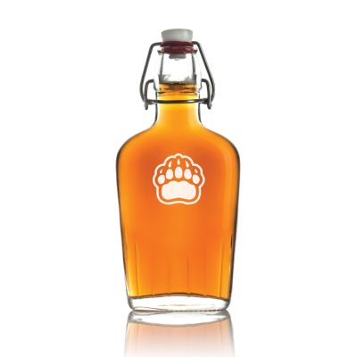 Personalized Brown Bears Paw University Flask - Football Fanatic Gift Ideas - Personalized Whiskey Flask
