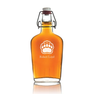 Personalized Brown Bears Paw University Flask - Football Fanatic Gift Ideas - Personalized Whiskey Flask