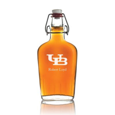 Personalized Buffalo Bulls Initial University Flask - Football Fanatic Gift Ideas - Personalized Whiskey Flask