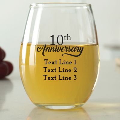 Anniversary - 9 oz. ARC Perfection Stemless Wine Glasses