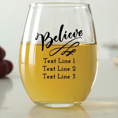Believe - 9 oz. ARC Perfection Stemless Wine Glasses