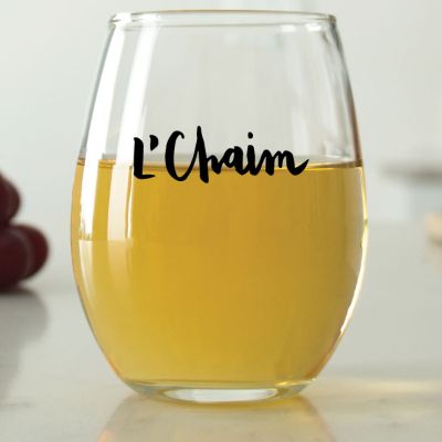 L'Chaim - 9 oz. ARC Perfection Stemless Wine Glasses