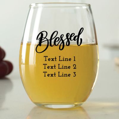 Blessed - 9 oz. ARC Perfection Stemless Wine Glasses