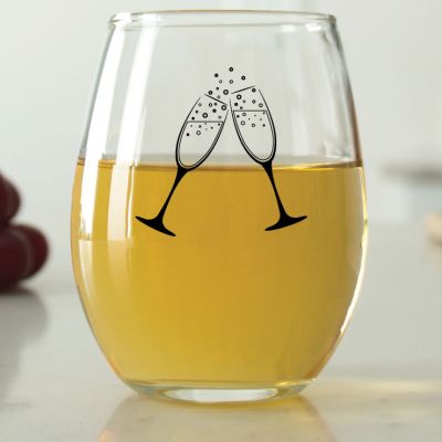 Champagne Glass Toast - 9 oz. ARC Perfection Stemless Wine Glasses