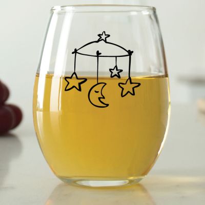 Moon and Stars Baby Mobile - 9 oz. ARC Perfection Stemless Wine Glasses