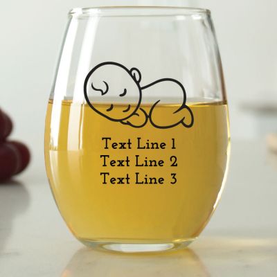 Sleeping Baby - 9 oz. ARC Perfection Stemless Wine Glasses