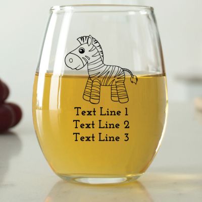 Baby Zebra - 9 oz. ARC Perfection Stemless Wine Glasses