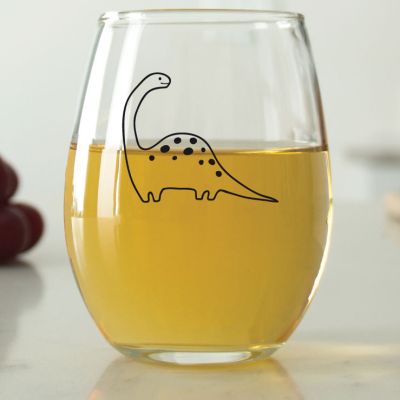 Cute Brontosaurus - 9 oz. ARC Perfection Stemless Wine Glasses
