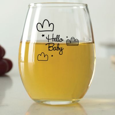 Hello Baby Clouds - 9 oz. ARC Perfection Stemless Wine Glasses