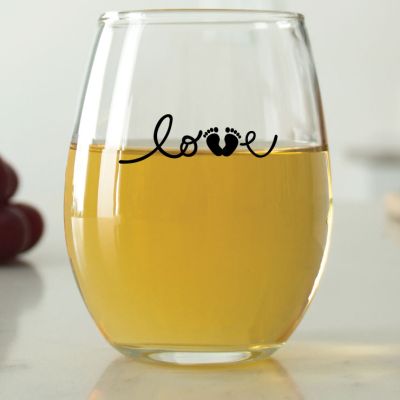 Love Baby Feet - 9 oz. ARC Perfection Stemless Wine Glasses