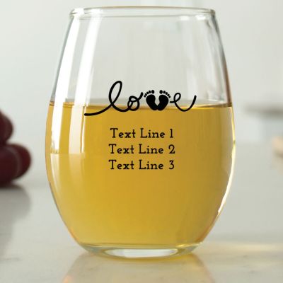 Love Baby Feet - 9 oz. ARC Perfection Stemless Wine Glasses