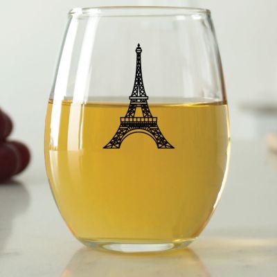 Eiffel Tower - 9 oz. ARC Perfection Stemless Wine Glasses