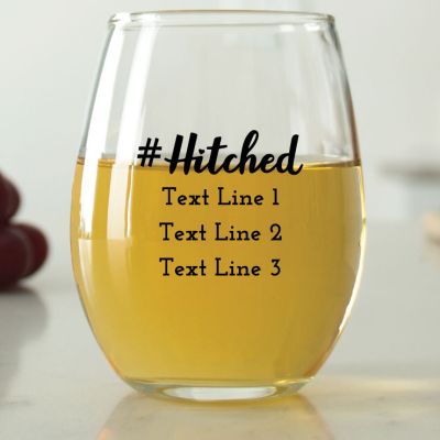 #Hitched - 9 oz. ARC Perfection Stemless Wine Glasses