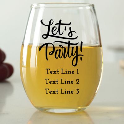 Let's Party! - 9 oz. ARC Perfection Stemless Wine Glasses