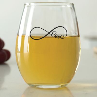 Infinity Love - 9 oz. ARC Perfection Stemless Wine Glasses