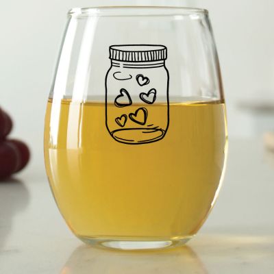 Jar of Hearts - 9 oz. ARC Perfection Stemless Wine Glasses