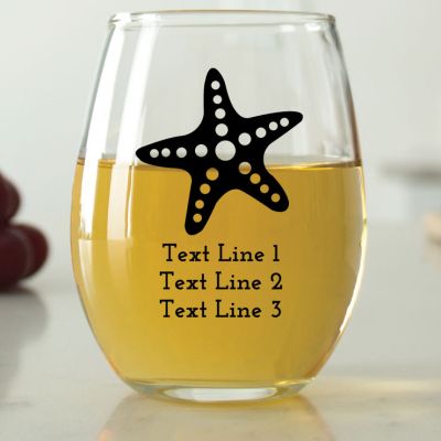 Starfish- 9 oz. ARC Perfection Stemless Wine Glasses