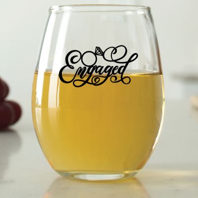 Fancy Engaged - 9 oz. ARC Perfection Stemless Wine Glasses