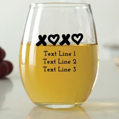 XOXO - 9 oz. ARC Perfection Stemless Wine Glasses