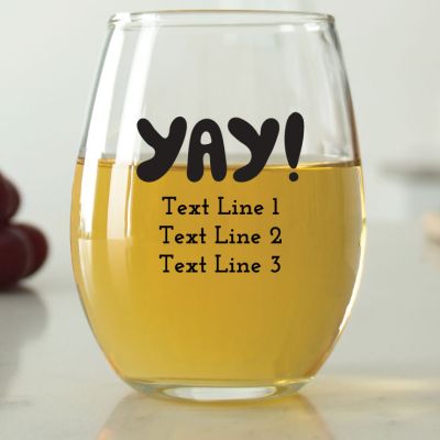 Yay!- 9 oz. ARC Perfection Stemless Wine Glasses