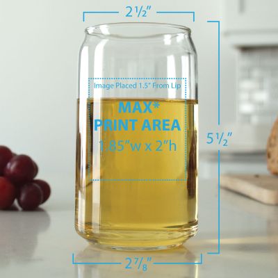 Add Your Logo - Add Your Brand - Custom Personalized Can Glass